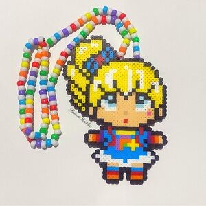 Rainbow Brite Chibi Necklace Kandi Rave